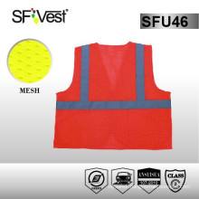 ANSI High visibility Warning security mesh reflective safety vest with pockets